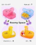 Weekly Pill Organizer 2 Times a Day, Travel AM PM Pill Box 7 Day with Lightproof Canvas Bag for Privacy Protection, Large Daily Pill Organizer for Vitamin, Supplement, Fish Oil (Purple Flower) - Image 4