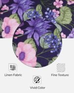 Weekly Pill Organizer 2 Times a Day, Travel AM PM Pill Box 7 Day with Lightproof Canvas Bag for Privacy Protection, Large Daily Pill Organizer for Vitamin, Supplement, Fish Oil (Purple Flower) - Image 7