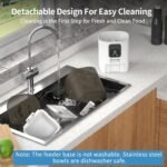 5G WiFi Automatic Cat Feeders: Smart Automatic Cat Food Dispenser with Slow Feeding Mode, Detachable for Easy Cleaning, Pet Feeder with Alexa, 1-30 Meals Per Day for Multiple Pets (6L/25 Cup) - Image 5