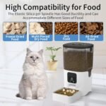 5G WiFi Automatic Cat Feeders: Smart Automatic Cat Food Dispenser with Slow Feeding Mode, Detachable for Easy Cleaning, Pet Feeder with Alexa, 1-30 Meals Per Day for Multiple Pets (6L/25 Cup) - Image 8