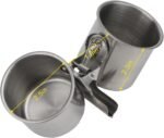 Hypeety Bird Parrot Feeding Double Cups Stainless Steel Food Water Bowls with Clip Bird Seed Feeder Cups Hanging Bowl Cage Stand Accessories - Image 3