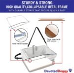 Deluxe Dog Car Seat Fits Pets up to 15lbs, Dog Booster Seat, Padded Cushioning, Adjustable Straps, Metal Frame Encasing, Installs in Seconds, Collapsible Canvas and Easy to Clean - Image 6