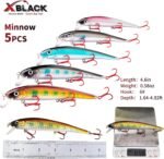 XBLACK Fishing Lures Set Minnow Crankbaits Pencil Jointed Popper VIB Lures Fishing Lures Kit 5PCS for Bass Trout in Saltwater and Freshwater, XBLACK Baits, Catch Big Fish!… - Image 3