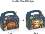 12 Pack Western Cowboy Party Favor Treat Box Wild West Boy Baby Shower Theme Supplies Cowboy Party Goodie Candy Treat Present Boxes for Western Cowboy Horse Birthday Party Supplies - Image 4