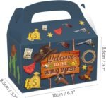 12 Pack Western Cowboy Party Favor Treat Box Wild West Boy Baby Shower Theme Supplies Cowboy Party Goodie Candy Treat Present Boxes for Western Cowboy Horse Birthday Party Supplies - Image 8