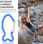 BESPORTBLE Carabiner Ciip 10Pcs 2.34inch Aluminum Carabiners Fish Shape Heavy Duty Carabeaner Clips, Spring Snap Hooks for Outdoors, Camping, Hiking, Fishing Home Gym - Image 3