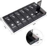 Gymboyang Pill Organizer 2 Times a Day, Weekly Pill Box AM PM, Portable and Large Capacity for Travel, Daily Pill Cases to Hole Vitamin, Medicine, Medication, Fish Oils and Supplements - Image 4