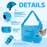 HOMBYS Cat Carrier Soft Cat Travel Bag Sling Pet Accessories, Adjustable Strap Hand Free Pet Puppy for Outdoor, Can take Cats and Dogs Out for a Walk,Support Cats and Dogs up to 15 lbs - Image 3