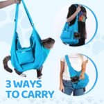 HOMBYS Cat Carrier Soft Cat Travel Bag Sling Pet Accessories, Adjustable Strap Hand Free Pet Puppy for Outdoor, Can take Cats and Dogs Out for a Walk,Support Cats and Dogs up to 15 lbs - Image 5