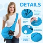 HOMBYS Cat Carrier Soft Cat Travel Bag Sling Pet Accessories, Adjustable Strap Hand Free Pet Puppy for Outdoor, Can take Cats and Dogs Out for a Walk,Support Cats and Dogs up to 15 lbs - Image 6