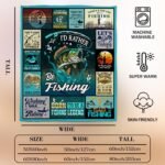 Fishing Gifts for Men, Funny Fishing Gifts for Him, Fishing Gifts for Women, Fishing Gift Blanket, Fisherman gift ideas, Gifts for Fisherman Unique, Gifts for Fishing Lovers Blanket 60" X 50" - Image 5