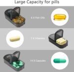 Weekly PU Leather Pill Bag Organizer Case 2 Times a Day, AM PM Daily Pill Box to Hold Vitamin, Fish Oil, Supplements and Medicine (Rose Gold) - Image 4