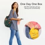 Weekly PU Leather Pill Bag Organizer Case 2 Times a Day, AM PM Daily Pill Box to Hold Vitamin, Fish Oil, Supplements and Medicine (Rose Gold) - Image 8