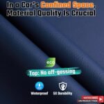 Back Seat Extender for Dogs，Heavy Duty Leatherette Dog Car Seat Cover for Back Seat ，Wash-Free Hard Bottom Dog Hammock for Car Holds 500lbs，Travel Dog Bed for Car SUV Truck-Blue/Nappa - Image 3