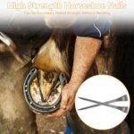 250Pcs 2.1inch E6 Horseshoe Nails, Steel Horse Shoe Nails Horse Hoof Nails Horseshoe Tools for Horse Training Equestrian Sports - Image 3