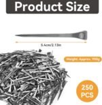 250Pcs 2.1inch E6 Horseshoe Nails, Steel Horse Shoe Nails Horse Hoof Nails Horseshoe Tools for Horse Training Equestrian Sports - Image 5