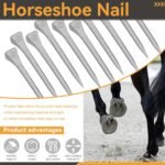 250Pcs 2.1inch E6 Horseshoe Nails, Steel Horse Shoe Nails Horse Hoof Nails Horseshoe Tools for Horse Training Equestrian Sports - Image 8