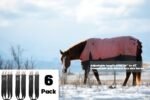 Pack of 6 Adjustable Length Elastic Leg Straps for Horse Blankets,Horse Blanket Sheet Replacement Elastic Leg Strap (6, Black) - Image 5