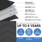 Back Seat Extender for Dogs - Hard Bottom Car Seat Cover for Dogs Holds 400lbs w Seatbelt, Water Bowl & Carry Bag - Nonslip Dog Seat Covers, Waterproof Backseat Dog Hammock for Car SUV Truck - Image 6