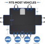 Back Seat Extender for Dogs - Hard Bottom Car Seat Cover for Dogs Holds 400lbs w Seatbelt, Water Bowl & Carry Bag - Nonslip Dog Seat Covers, Waterproof Backseat Dog Hammock for Car SUV Truck - Image 7