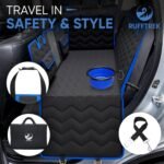 Back Seat Extender for Dogs - Hard Bottom Car Seat Cover for Dogs Holds 400lbs w Seatbelt, Water Bowl & Carry Bag - Nonslip Dog Seat Covers, Waterproof Backseat Dog Hammock for Car SUV Truck - Image 9