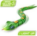Robo Alive Slithering Snake Series 3 Green by ZURU Battery-Powered Robotic Light Up Reptile Toy That Moves (Green),7150B - Image 3