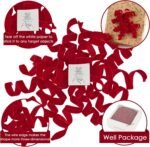 AIMUDI Red Velvet Curly Bows for Gift Wrapping 6.5'' Christmas Curly Bows Self Adhesive Gift Wrap Bows for Christmas Gifts, Treat Bags, Wine Bottles Party Holiday Decorations - 6 Counts - Image 4