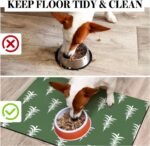 Dog Cat Food Mats for Floors, Absorbent Dog Bowl Mats for Food and Water, Quick Dry Pet Dog Food Mat Non-Slip Dog Accessories Pet Supplies - Image 4