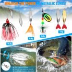 PLUSINNO Fishing Lures Fishing Tackle Box Fishing Bait Gifts for Men, Bass, Trout Fishing Accessories Kit for Saltwater & Freshwater Fishing Gear Including Topwater Lures, Hooks, Spinnerbaits - Image 4