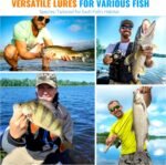 PLUSINNO Fishing Lures Fishing Tackle Box Fishing Bait Gifts for Men, Bass, Trout Fishing Accessories Kit for Saltwater & Freshwater Fishing Gear Including Topwater Lures, Hooks, Spinnerbaits - Image 6