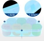NatureTouch Weekly Pill Organizer, BPA Free Medicine Organizer Rainbow 9 Day Pill Box, Daily Portable Pill Conatainer for Pills/Vitamin/Fish Oil/Supplements [Lastest Version],Blue - Image 5