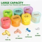 NatureTouch Weekly Pill Organizer, BPA Free Medicine Organizer Rainbow 9 Day Pill Box, Daily Portable Pill Conatainer for Pills/Vitamin/Fish Oil/Supplements [Lastest Version],Blue - Image 7