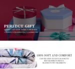 QH 60x80 Inch White Horse Pattern Super Soft Throw Blanket for Bed Couch Sofa Lightweight Travelling Camping Throw Size for Kids Adults All Season - Image 5