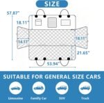 Dog Car Seat Cover for Pets, 100% Waterproof Seat Cover Hammock, 900D Heavy Duty Scratch Proof Nonslip Back Seat Covers for Cars Trucks and SUVs with Mesh Window,Storage Pocket, Gray - Image 3