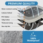 Dog Car Seat Cover for Pets, 100% Waterproof Seat Cover Hammock, 900D Heavy Duty Scratch Proof Nonslip Back Seat Covers for Cars Trucks and SUVs with Mesh Window,Storage Pocket, Gray - Image 4