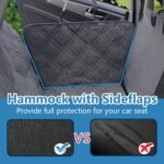 Dog Car Seat Cover for Pets, 100% Waterproof Seat Cover Hammock, 900D Heavy Duty Scratch Proof Nonslip Back Seat Covers for Cars Trucks and SUVs with Mesh Window,Storage Pocket, Gray - Image 6