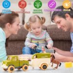 Eaciilee Sandbox Toys for Toddlers 1-3, DIY Take-Apart Truck, Trailer, Farm Animals, Horse, Lamb Figurines, Screwdriver - Sand Toy Trucks Toy PlaySet for Age 3-5 Years Old Kids - Image 5