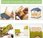 Eaciilee Sandbox Toys for Toddlers 1-3, DIY Take-Apart Truck, Trailer, Farm Animals, Horse, Lamb Figurines, Screwdriver - Sand Toy Trucks Toy PlaySet for Age 3-5 Years Old Kids - Image 6