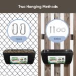 4 Pack Goat Feeders Hanging, Chicken Feeder, with Clips Hanging Fence Feeders, 4.5 Quart Feed Buckets for Horses, Duck Feeder, Chicken Water Feeder, Poultry Feeding Trough - Image 6