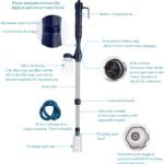 Electric Fish Tank Cleaner, Aquarium Gravel Cleaner Kit, Electric Fish Tank Cleaning Tools, Adjustable Length Fish Tank Gravel Cleaner Vacuum, for Change Water, Wash Sand, Remove Dirt (A) - Image 6