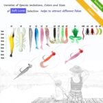 Fishing Lures Set Fish Lure kit for Bass Trout Salmon Freshwater Fish Tackle kit Including Plastic Shrimp Worm Bait Spoon Grasshopper Crankbait Jigs Hooks Fishing Gear and Equipment - Image 6