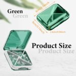 Small Pill Box Waterproof Travel Pill Case Portable Daily Pill Container Pill Holder for Purse 4 Compartments Pocket Compact Medicine Organizer for Fish Oils,Supplements,Medication (Green) - Image 3