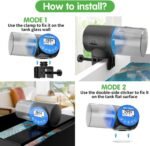 USB Charging Automatic Fish Feeder, Auto Fish Food Feeder Timer Dispenser for Aquarium or Small Fish Turtle Tank, Auto Feeding on Vacation or Holidays,Black - Image 4