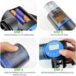 USB Charging Automatic Fish Feeder, Auto Fish Food Feeder Timer Dispenser for Aquarium or Small Fish Turtle Tank, Auto Feeding on Vacation or Holidays,Black - Image 7