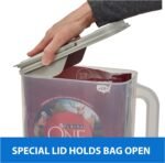 Buddeez Pet Food Storage Container - 8 Quart Capacity Dog / Cat Food & Bird Seed Container with Durable EZ Grip Handle, Flip Gray Lid (includes 1 Cup Clear Scoop) - Image 4