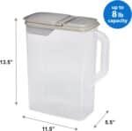 Buddeez Pet Food Storage Container - 8 Quart Capacity Dog / Cat Food & Bird Seed Container with Durable EZ Grip Handle, Flip Gray Lid (includes 1 Cup Clear Scoop) - Image 9