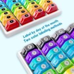 Monthly Pill Organizer 1-Time a-Day: 30 Day Pill Organizer with Labels, Portable Monthly Pill Box, Month Pill Holder ith Portable Zipper Bag for Vitamin, Medicine, Fish Oil, Supplements - Image 3