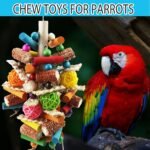 Bird Toys, Parrot Toys for Large Birds, Natural Peppered Wood African Grey Parrots, Macaws, Cockatoos, Amazon Parrot chew Toys, Aviary Hanging Toys - Image 4