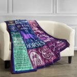 Horse Gifts for Women, Horse Blanket for Girls, Horse Lady Gifts, Horse Gifts for Horse Lovers, Blanket Throws 60" x 50", Christmas Birthday Gifts - Image 6