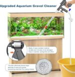 Aquarium Gravel Cleaner, Fish Tank Cleaner Kit with Dual Vacuum Tubes, Quick Water Changer Tools with Water Hose Controller Clamp for Water Changing Sand Washing - Image 5